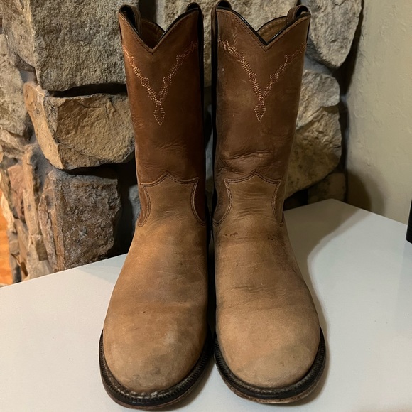 Justin Boots Stampede Round Toe Roper Boots Size 6.5 - Picture 3 of 13